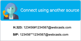 Connect using another source section with H.323 and SIP options